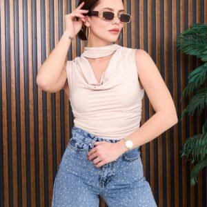 Degaje Atkı Detay Bluz