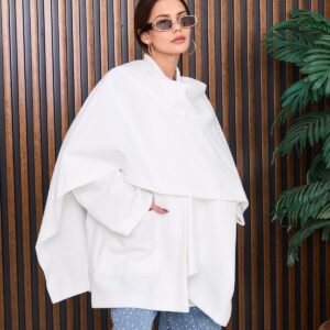 Şal Detay Parçalı Kaşe İkili Ceket