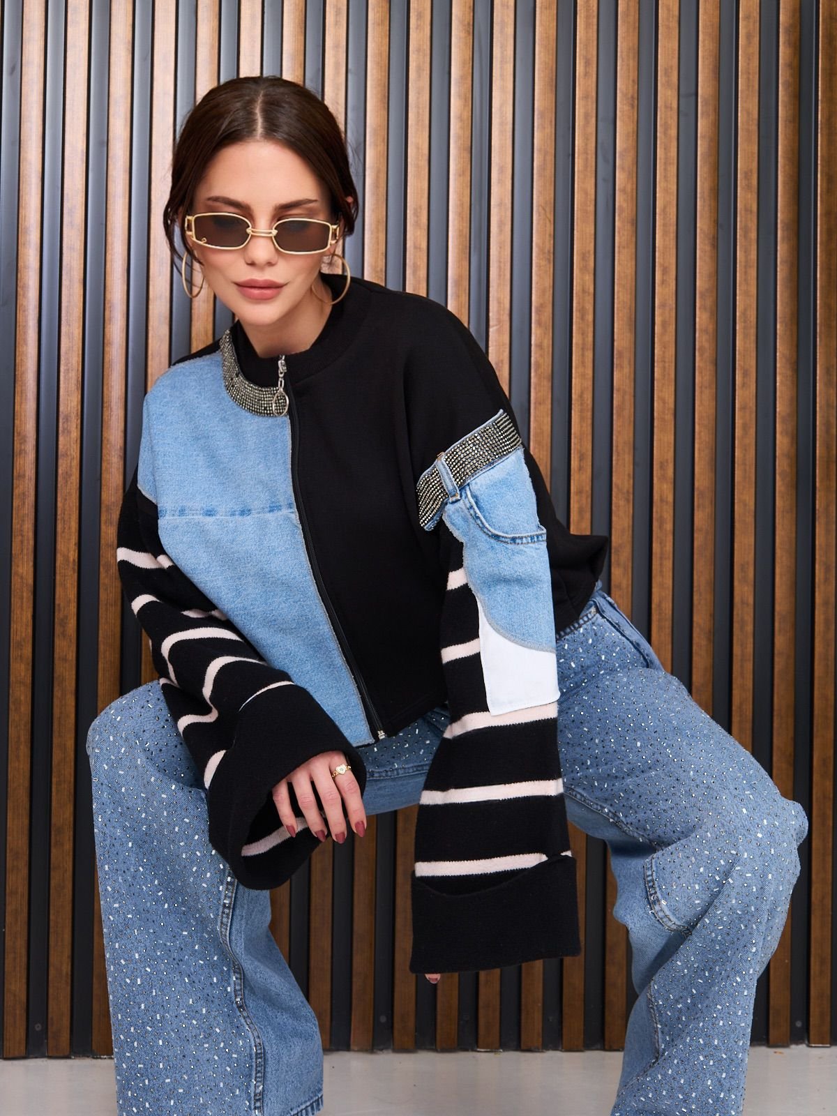 Taş ve Kot Tasarım Hırka